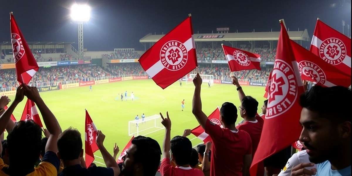 Goa Striker Elite Kolkata Derby Goa Striker Elite Kolkata Derby match with passionate fans waving flags