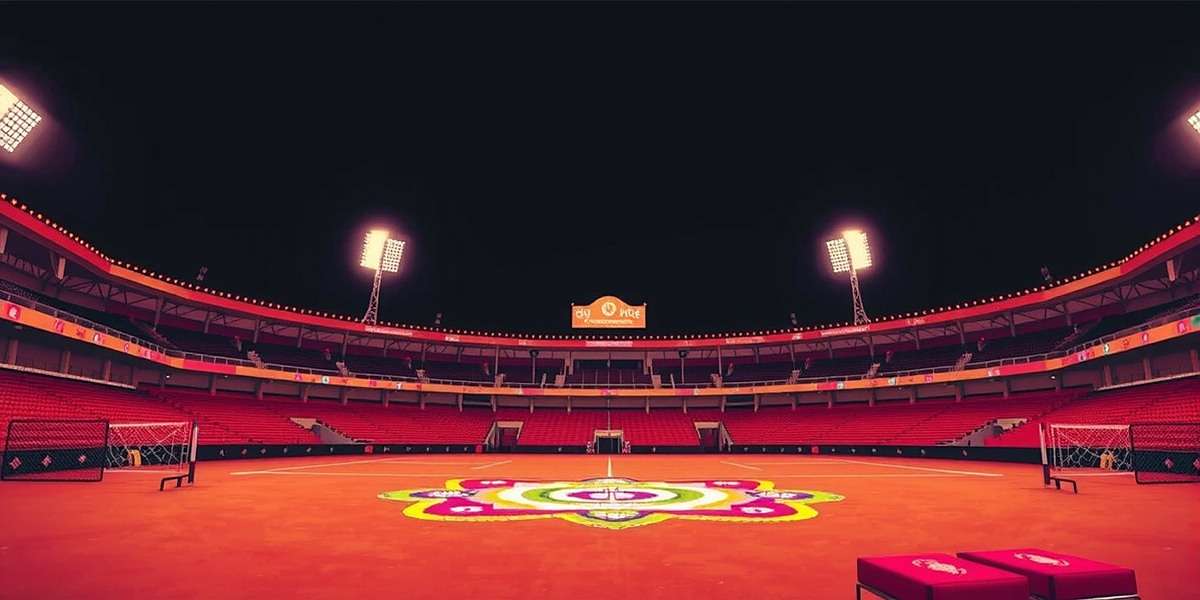 Goa Striker Elite Diwali Event Goa Striker Elite Diwali special event with stadium decorated with lights and rangoli