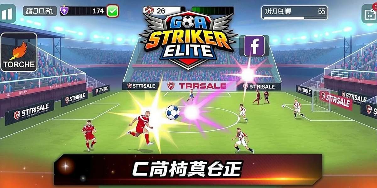 Goa Striker Elite Download Page Goa Striker Elite下载页面,显示Android和iOS版本的下载按钮